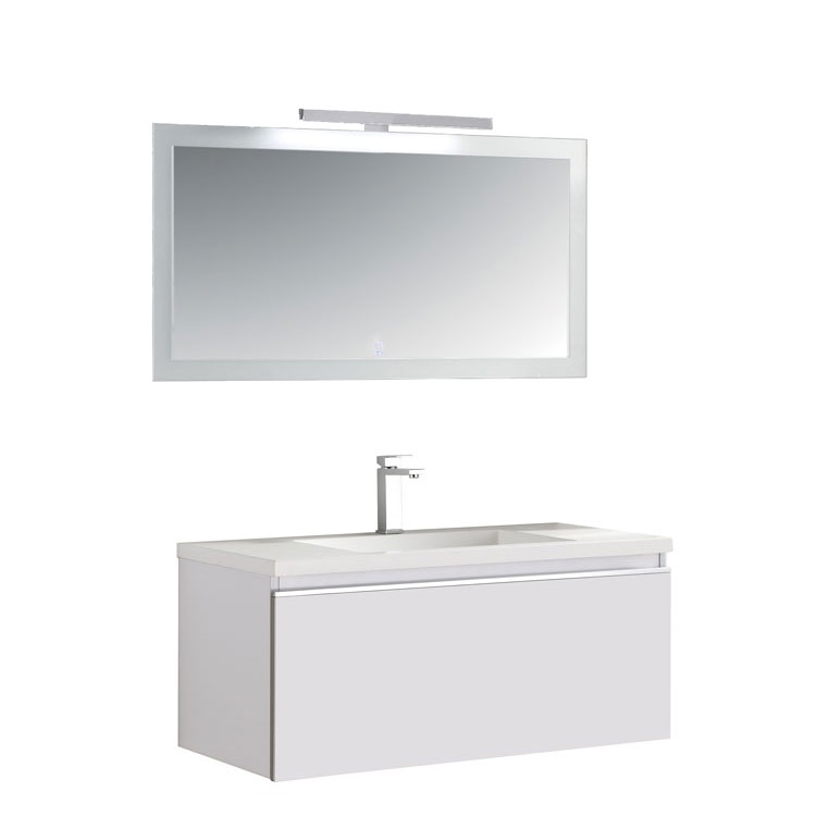 StoneArt Conjunto de muebles de baño Milano ME-1000 blanco 100x45