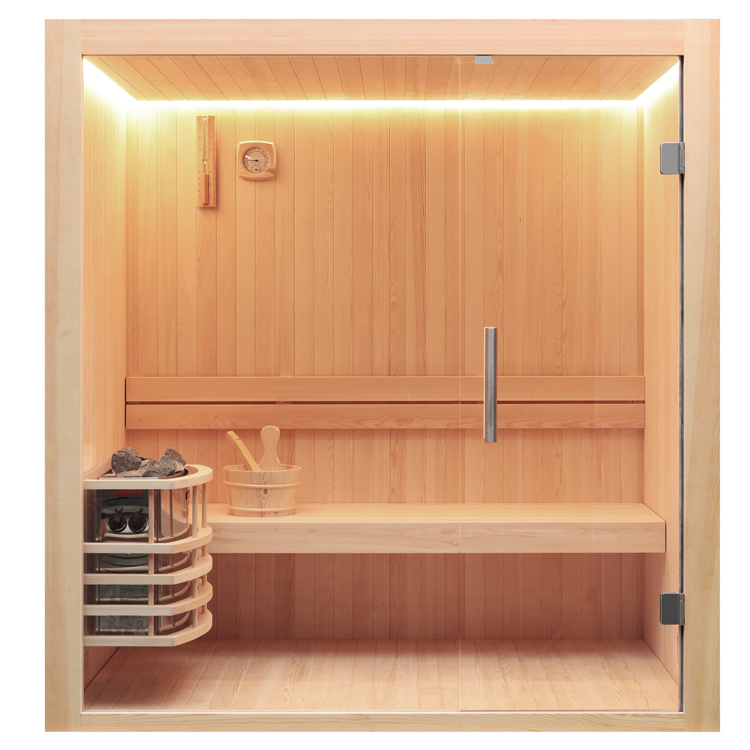AWT Sauna 1803C Madera de pino 120x120 sin calefactor de sauna