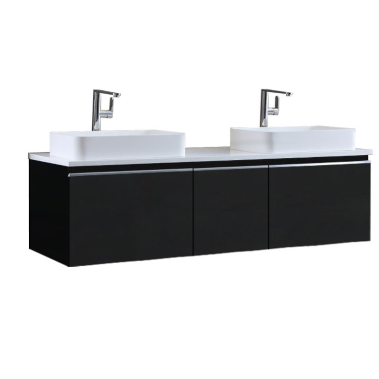 StoneArt Mueble de baño Milano ME-1600pro-5 gris oscuro 160x45
