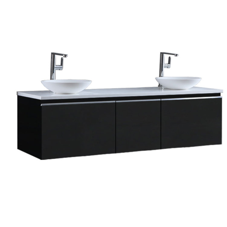 StoneArt Mueble de baño Milano ME-1600pro-4 gris oscuro 160x45