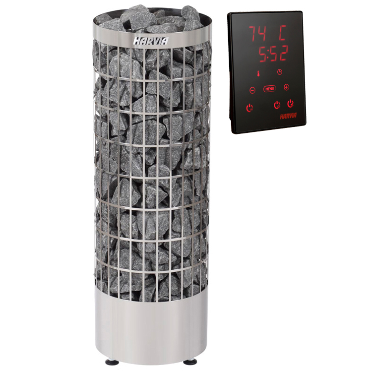 HARVIA Calentador de sauna Cilindro PC70XE con unidad de control 6,