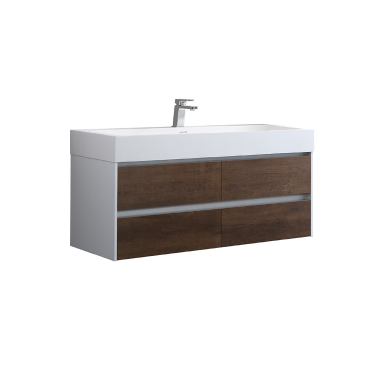StoneArt Mueble de cuarto de baño Milan ML-1200 roble oscuro 120x48