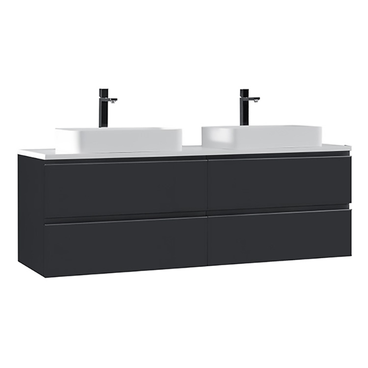 StoneArt Mueble de cuarto de baño Monte Carlo MC-1600pro-5 gris oscur