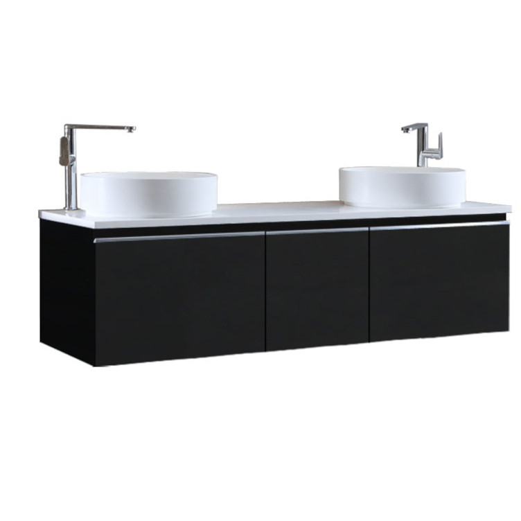 StoneArt Mueble de baño Milano ME-1600pro-6 gris oscuro 160x45