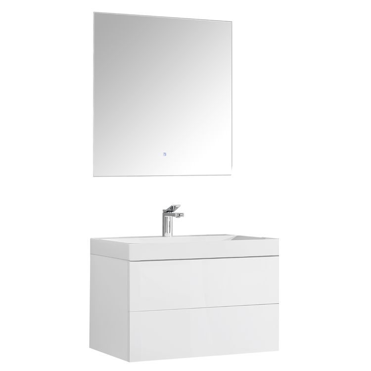 StoneArt Conjunto de muebles de cuarto de baño Brugge BU-0801 blanco