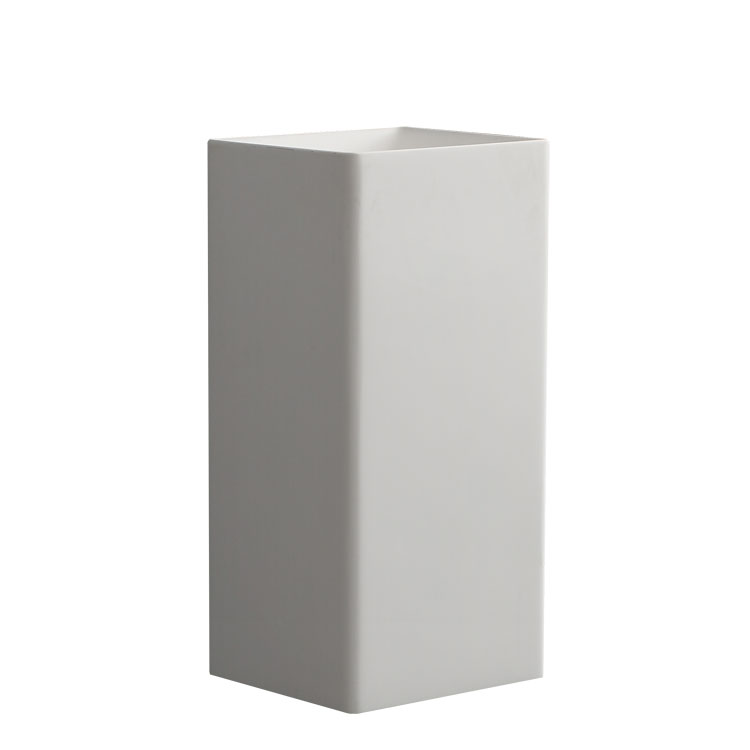 StoneArt Lavabo de pedestal LZ507 blanco 40x40cm mate