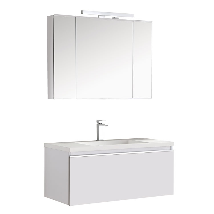 StoneArt Conjunto de muebles de cuarto de baño Milano ME-1000-1 blanc