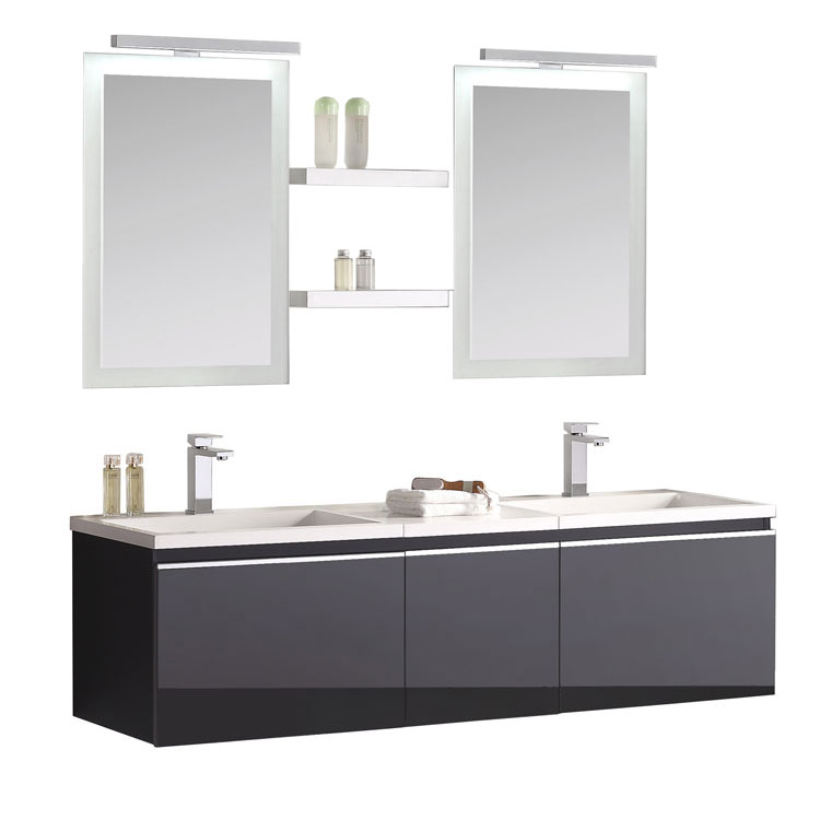 StoneArt Conjunto de muebles de cuarto de baño Milano ME-1600 gris os