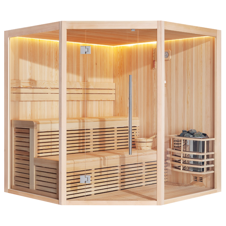 AWT Sauna 1801XL Madera de pino 200x200 sin calefactor de sauna