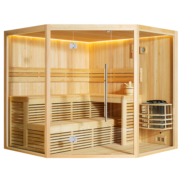 AWT Sauna 1806A Madera de pino 220x220 sin calefactor de sauna