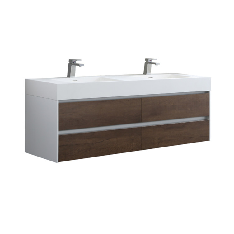 StoneArt Mueble de cuarto de baño Milan ML-1600 roble oscuro 160x48