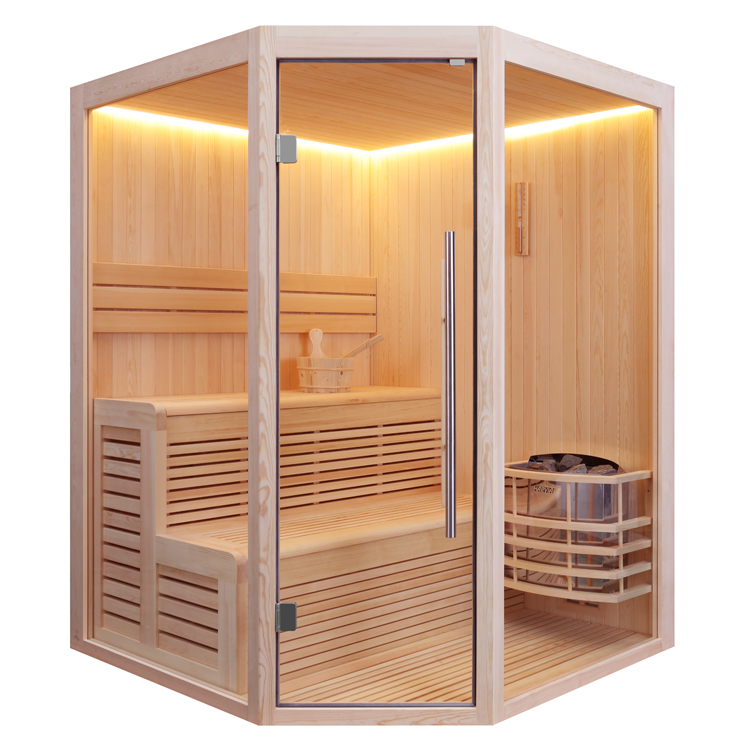 AWT Sauna 1801B Madera de pino 160x160 sin calefactor de sauna