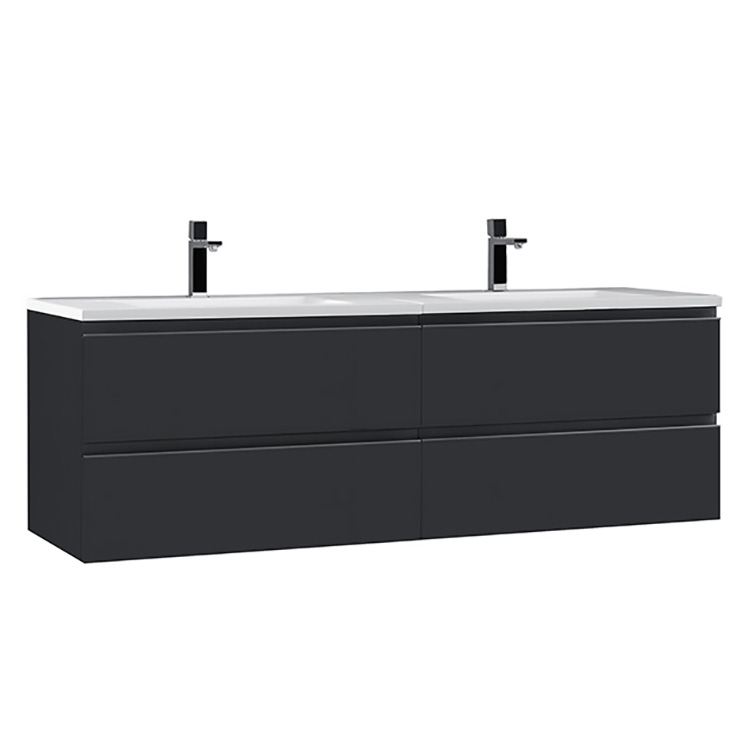 StoneArt Mueble de cuarto de baño Monte Carlo MC-1600 gris oscuro 160