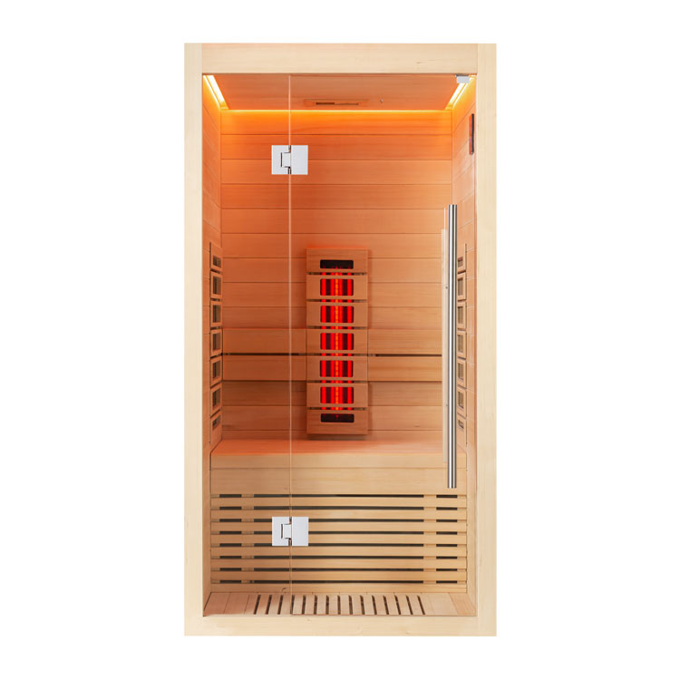 AWT Sauna 1250E-IR Hemlock 100x100 sin calefactor de sauna