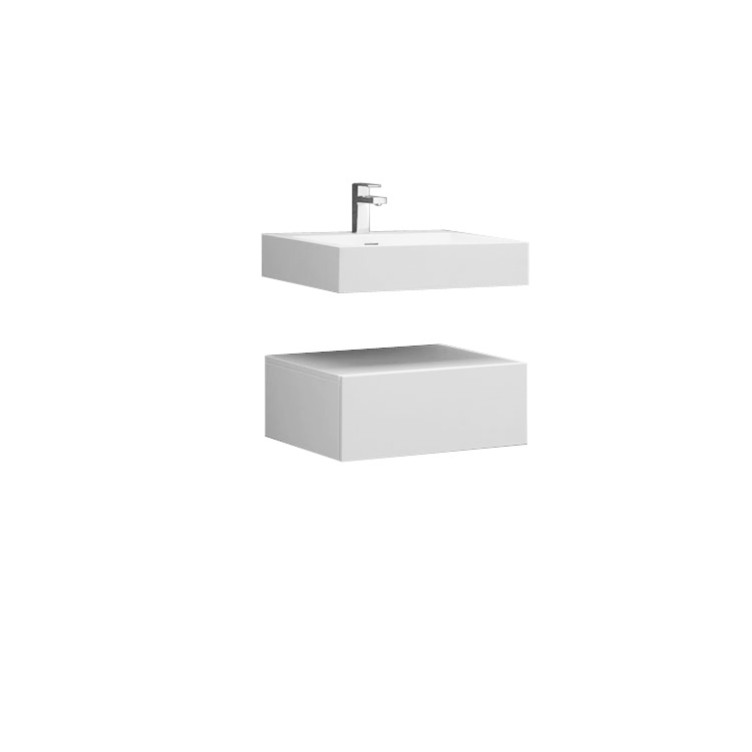 StoneArt Mueble de cuarto de baño LP4506 blanco 60x48cm brillante