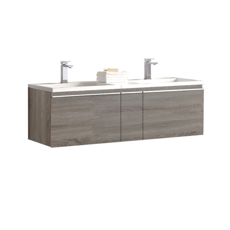 StoneArt Mueble de cuarto de baño Milano ME-1400 roble claro 140x45