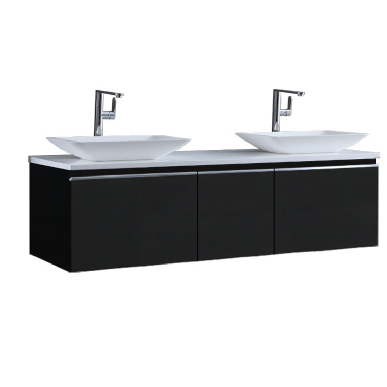 StoneArt Mueble de baño Milano ME-1600pro-1 gris oscuro 160x45