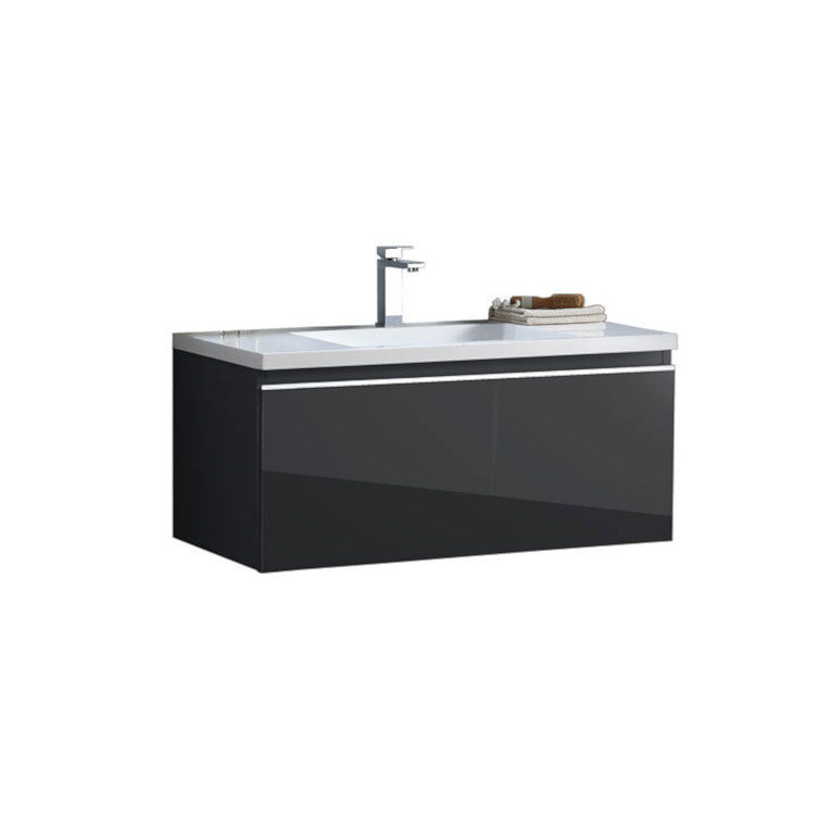 StoneArt Mueble de baño Milano ME-1000 gris oscuro 100x45