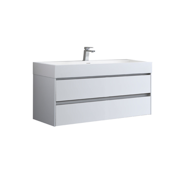 StoneArt Mueble de cuarto de baño Milan ML-1000 blanco brillo 100x48