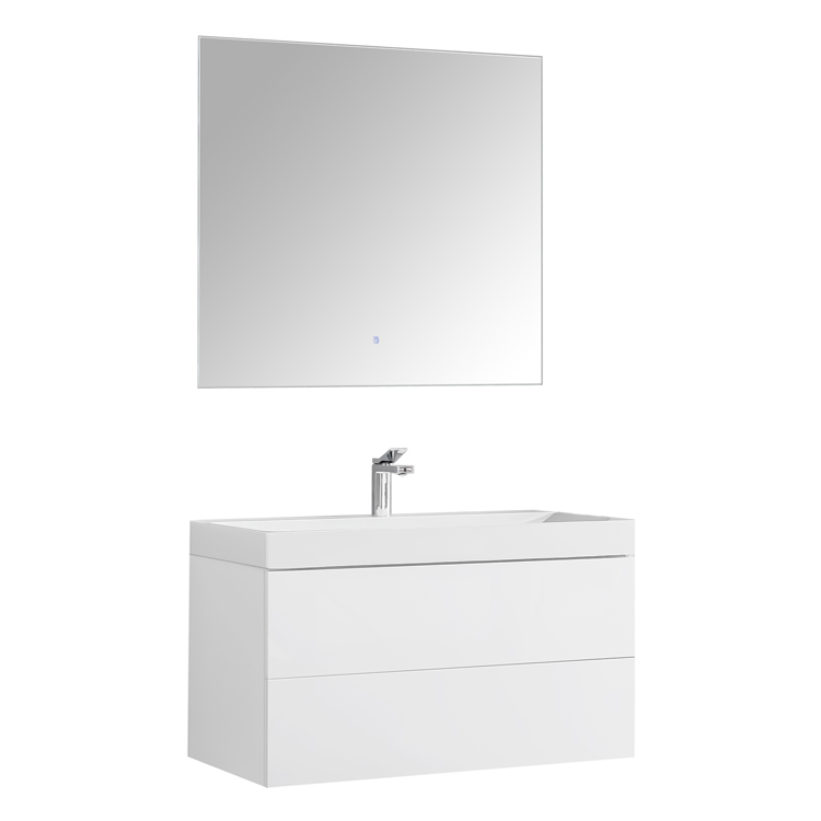 StoneArt Conjunto de muebles de cuarto de baño Brugge BU-0901 blanco