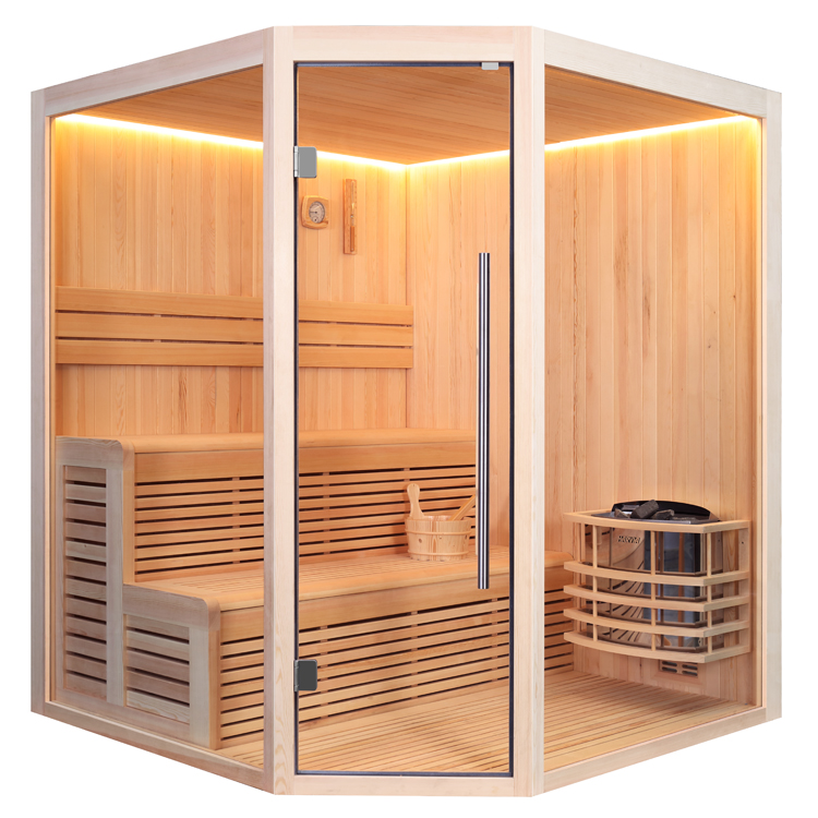 AWT Sauna 1801A Madera de pino 180x180 sin calefactor de sauna