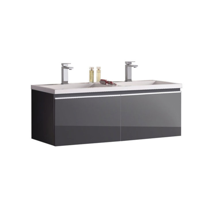StoneArt Mueble de baño Milano ME-1200 gris oscuro 120x45