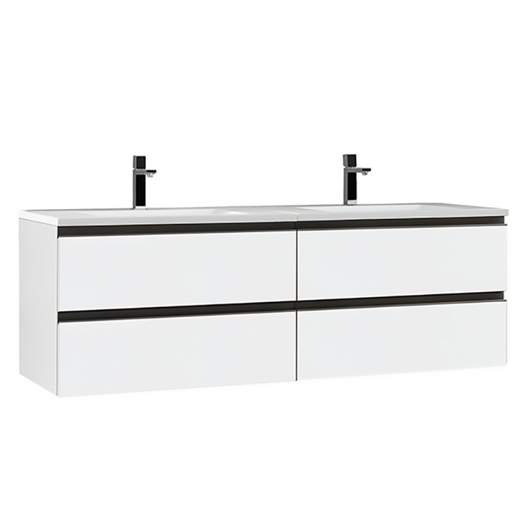 StoneArt Mueble de cuarto de baño Monte Carlo MC-1600 blanco 160x52