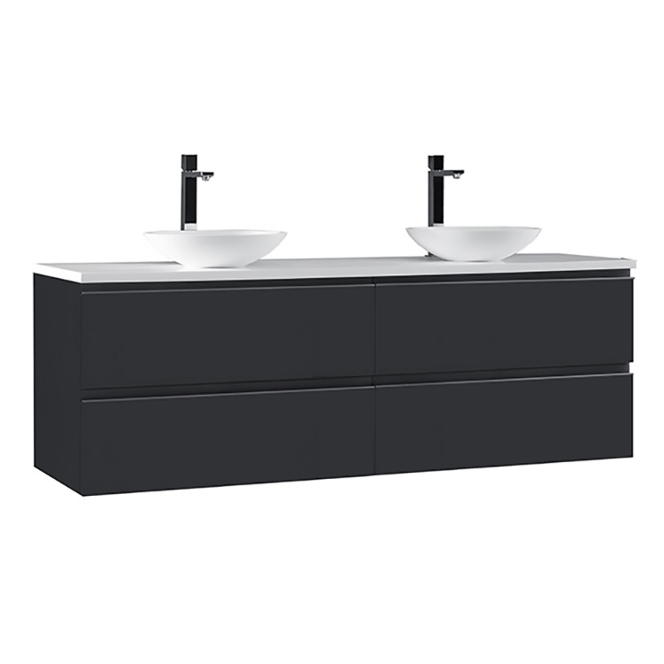 StoneArt Mueble de cuarto de baño Monte Carlo MC-1600pro-4 gris oscur